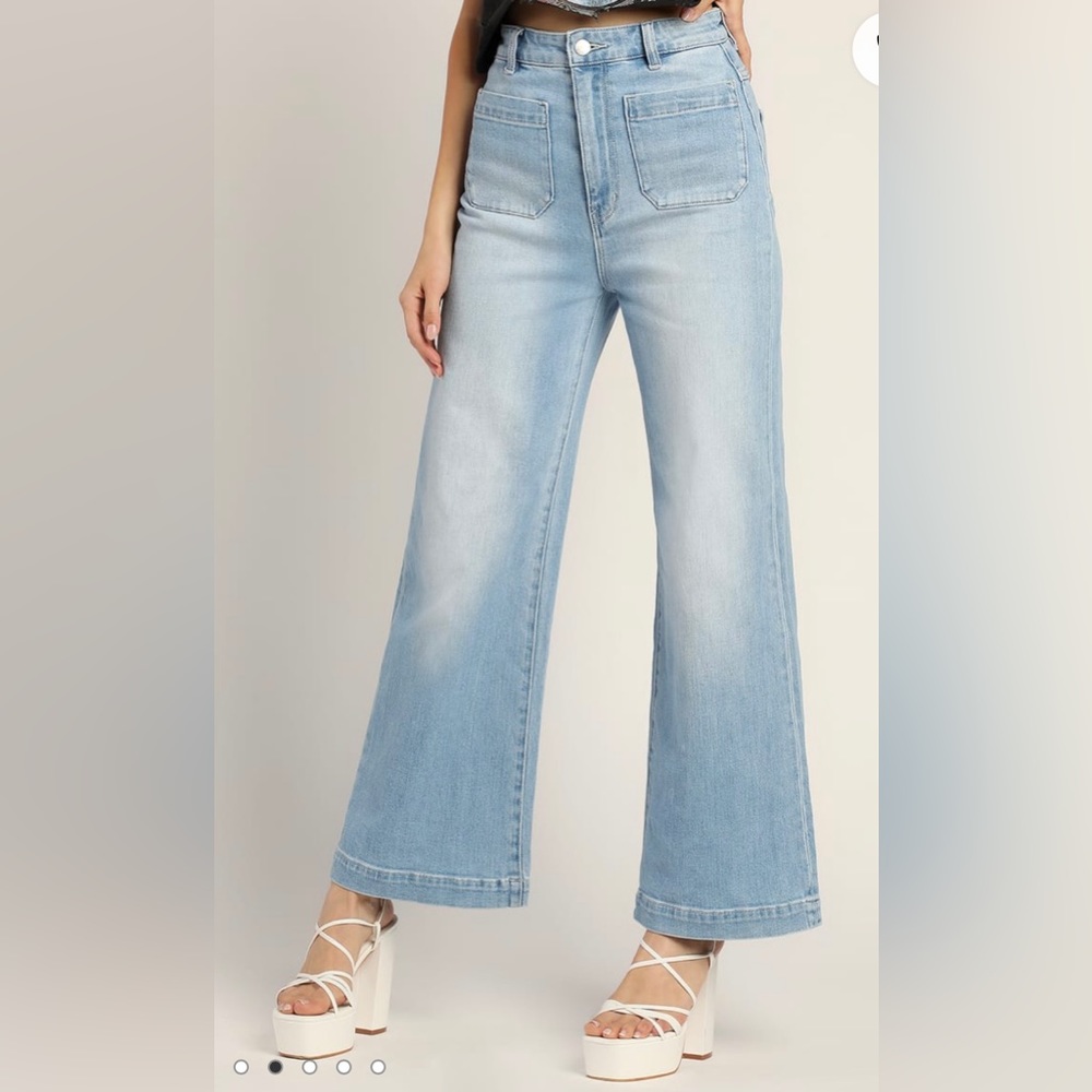Rolla’s Sailor Light Wash High Rise Wide-Leg Jeans